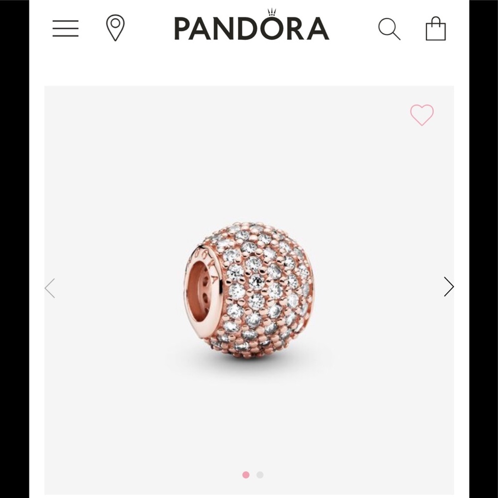 BRAND NEW！Pandora Pavé Lights, Rose & Clear